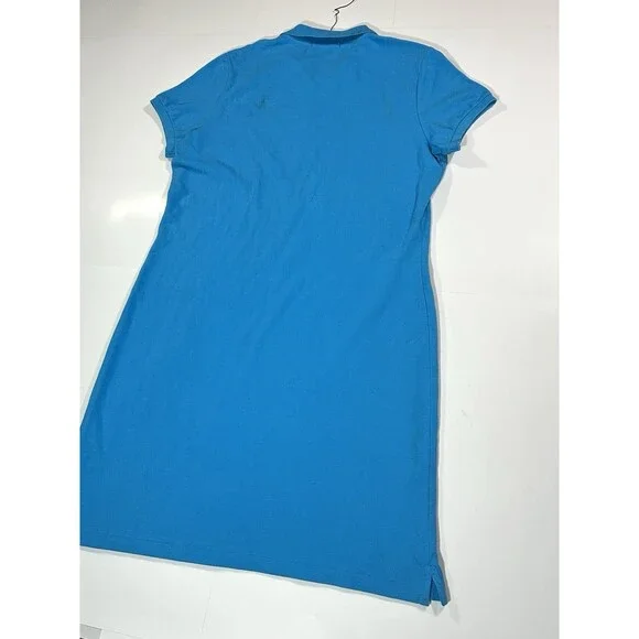 Polo Ralph Lauren Sport Women's Cotton Mesh Riding Crest Polo Dress Blue Size XL - Picture 10 of 12